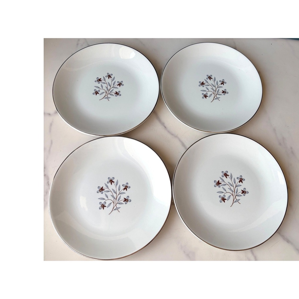 Salem International Ironstone Whimsey Bread Plates Set of 4 Floral England